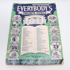 Everybody's Favorite Songs Piano Voice Songbook 1933 AMSCO Music picture