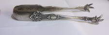 Antique Victorian  Marked Sterling Silver Claw Feet Sugar Tongs, 39 Grams Weight picture