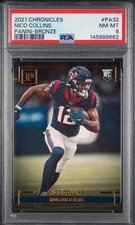 2021 Panini Chronicles Panini #PA32 Nico Collins Panini-Bronze PSA 8 Texans NFL picture