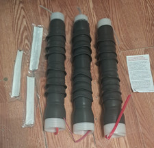 3) 3M QT-III 7685-S-8 COLD SHRINK RUBBER TERMINATION TUBES / PLEASE SEE PICTURES picture