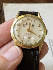 Rare Vtg UCLA 1954 Rose Bowl Engraved Lord Elgin 680 14 GF 21 Jewels Watch WORKS picture