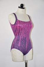 60s Rose Marie Reid Purple Hot Pink Wisteria Backless One Piece Swimsuit Women S picture