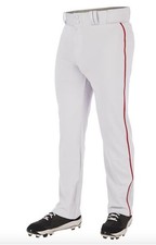 Champro Youth White With Scarlet Piping Full Length Baseball Pant NWT Ships Free picture