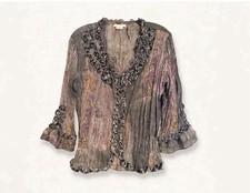 Vintage Y2K Women's Dressbarn Paisley Blouse Size Medium picture