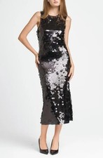 WAYF Black Sleeveless Sequin Midi Dress NWOT picture