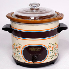 Vintage Rival Removable Crock Pot Slow Cooker Floral 3.5 Quart 70s Retro 3150/2 picture