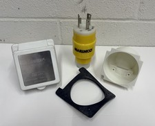 Shore Power Inlet - Marinco 301EL-B - With Bonus Adapter - NEW picture