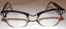 WOMEN'S VINTAGE ARTCRAFT CAT EYE ALUMINUM EYEGLASS FRAMES ORNATE DESIGN 44□22 picture