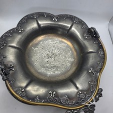 Antique Wm Rogers #622 Quadruple Silver Plate Victorian Bride Cake Basket picture