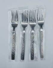 Vintage Frontier Airlines Silverware Forks 4 Piece Set NOS Never Used Branded picture
