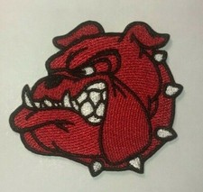bulldog patch red dog head patch red bulldog patch dog head patch 3