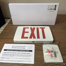 NEW Lithonia Lighting LED Exit Sign, TLE W 1  R EL N 120/277V Brand New picture
