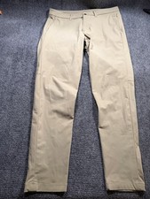 Lululemon Pants Mens 34x32 Beige Stretch Chino Straight Leg Casual Travel Wear picture
