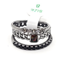 Bomb Party Sz 8 RBP 7785 She Commands The Room Fire Opal Hematite Plating picture