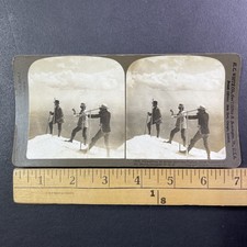 Mt. Hood Oregon Stereoview H.C. White Co. 1904 Surveyors Signaling picture