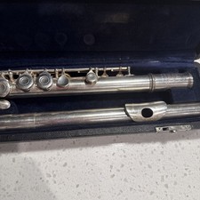 C.G. Conn 20M Silver Plated Student Flute w/ Case USA Vintage picture
