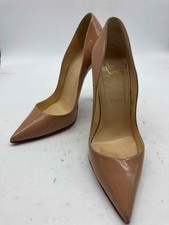 Pre-Owned Christian Louboutin Tan Size 9.5 Patent Leather Pump Heels picture