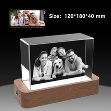 Personalised 3D Crystal Photo Gifts, Birthday Anniversary Wedding Crystal Gifts picture