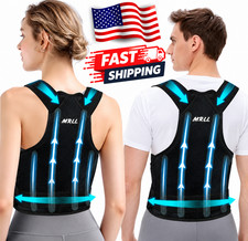 NEOPRENE MAGNETIC POSTURE CORRECTOR BAD BACK LUMBAR SHOULDER SUPPORT BELT BRACEs picture