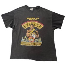 Vintage 1991 Evander Holyfield Undisputed Champ T- shirt XL Single Stitched picture