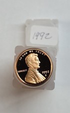 1992 S Lincoln Memorial Penny Roll Blazing Red Proof Cent Uncirculated #A509 picture