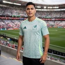 MEX V USA 10/3 Aztec Mexico Away Jersey ‘24 Green Teal Neon Men’s Small-XXL Slim picture