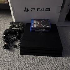 Sony PlayStation 4 Pro 1TB 4K Black Console Bundle w/ 2 DualShock 4 + games  picture