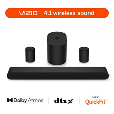 VIZIO 4.1 Soundbar System with Dolby Atmos, Wireless Surround Speakers, Compact picture