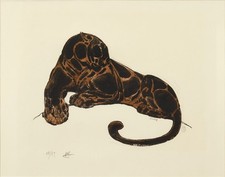 Jaguar by Paul Jouve – 1930 Woodcut Animal Print – Art Deco Wildlife picture