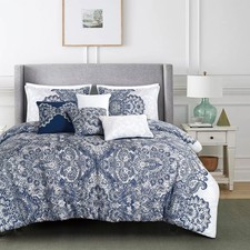 HIG 7PC Printed Microfiber Comforter Set, 100% Polyester Bedding with Shams picture