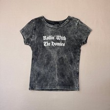 Windsor Rollin With The Homies Acid Wash Graphic Tee Grey Medium picture