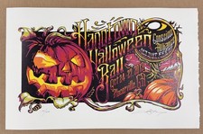 Hangtown Halloween Ball AJ Masthay 2013 Linocut Railroad Earth Lotus Greensky picture