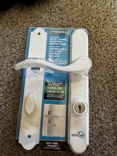 Wright Products Premier Storm Door Lock Set White Keyed Handle VMT115WH sealed picture