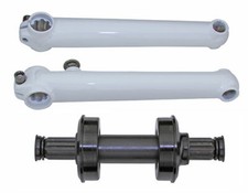 New Bike Bicycle 3PC CR-MO Crank Set 175mm USA/BB 8t MTB BMX  Bike White  picture