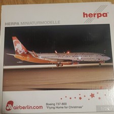 1/200 AIR BERLIN BOEING 737-800 FLYING HOME FOR CHRISTMAS COLORS HERPA picture
