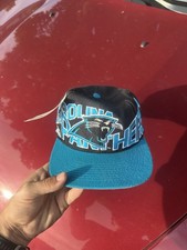 READ DESC. Vintage Carolina Panthers Apex One Snapback Hat BlackBlue NFL 90s Hat picture