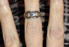 Beautiful Rare Vintage Sterling Silver Gemstone Ring Size 6 picture