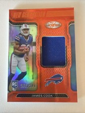 2022 Certified James Cook New Generation Orange RC Patch /249 #NGJ-JC Bills picture