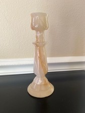 One Marble stone candlestick holder beige picture