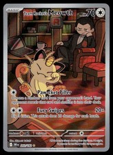 Team Rocket's Meowth 203/182 Destined Rivals Illustration Rare Near Mint picture