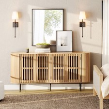 Buffet Cabinet Mid-Century Oak MDF 64