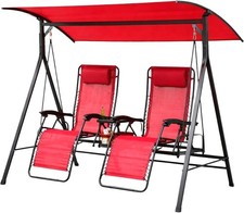 Custom Fit Cinnabar Red Canopy for Mainstays Big and Tall Bungee Swing Models picture