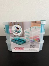 Sterilite Stack & Carry 3 layer box storage clear picture