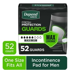 52 Count New Depend Guards Incontinence Pads for Men, Maximum Absorbency picture