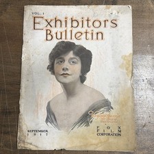 1917 Fox Film Exhibitors Bulletin Vol 1 Cleopatra Theda Bara’s Silent Lost Film picture