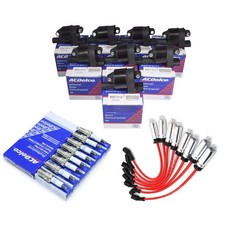 Genuine. UF414 8p Ignition Coils+Spark Plugs Wires For GMC Chevy SilveradoTahoe picture