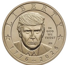 2026 Donald Trump $1 Coin Uncirculated USA 250th Anniversary Non Privy picture