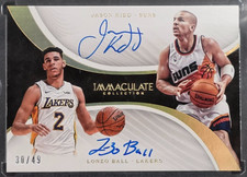🔥2017-18 Panini Immaculate Dual Auto Lonzo Ball / Jason Kidd # /49 Lakers RC🏀 picture