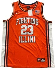 Keaton Wagler Illinois Fighting Illini Jersey RARE Men Medium M New LA Clippers picture