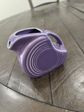 Fiestaware Mini Disc Pitcher Lilac Purple Ceramic Ring Handle Retired Color picture